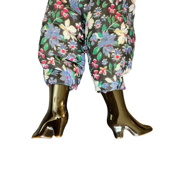 Pretty Hand Painted Russian Porcelain Girl Doll In Colorfully Dress & Fur Hat - Picture 8 of 14